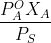 \frac{P_{A}^{O}X_{A}}{P_{S}}
